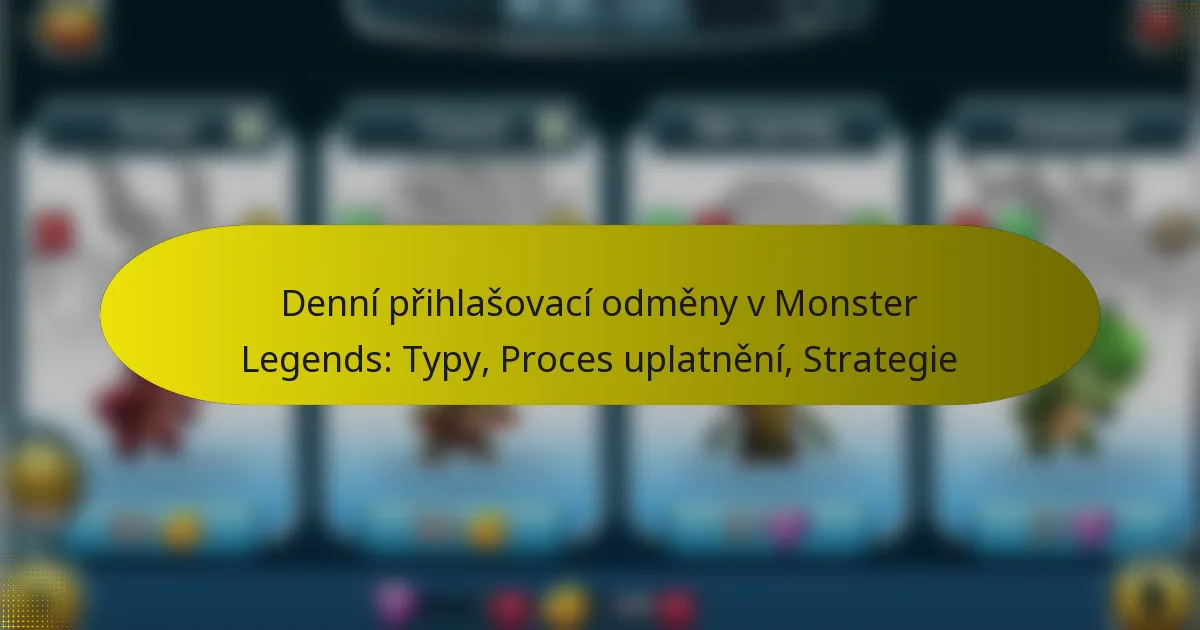 Denní přihlašovací odměny v Monster Legends: Typy, Proces uplatnění, Strategie