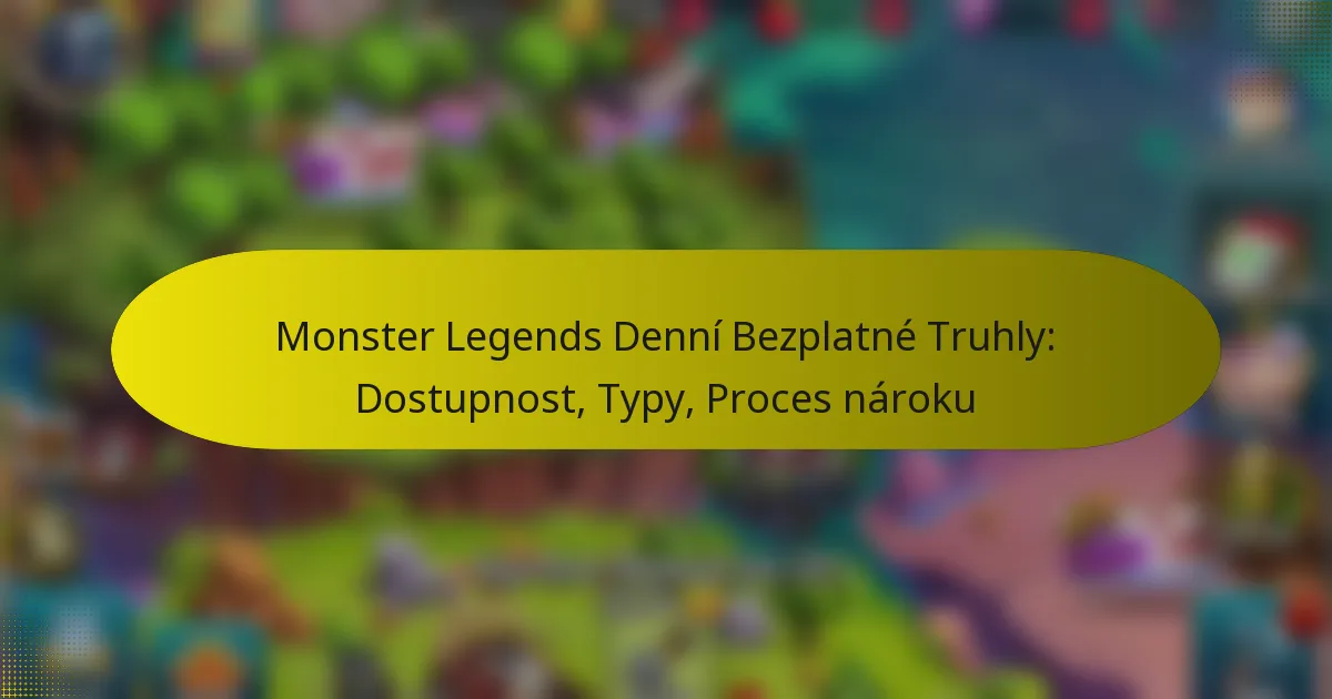 Monster Legends Denní Bezplatné Truhly: Dostupnost, Typy, Proces nároku