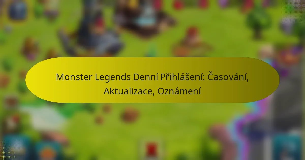 Monster Legends Denní Přihlášení: Časování, Aktualizace, Oznámení