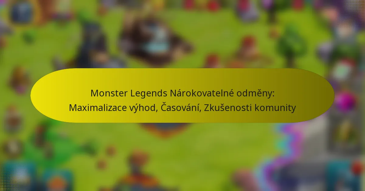 Monster Legends Nárokovatelné odměny: Maximalizace výhod, Časování, Zkušenosti komunity