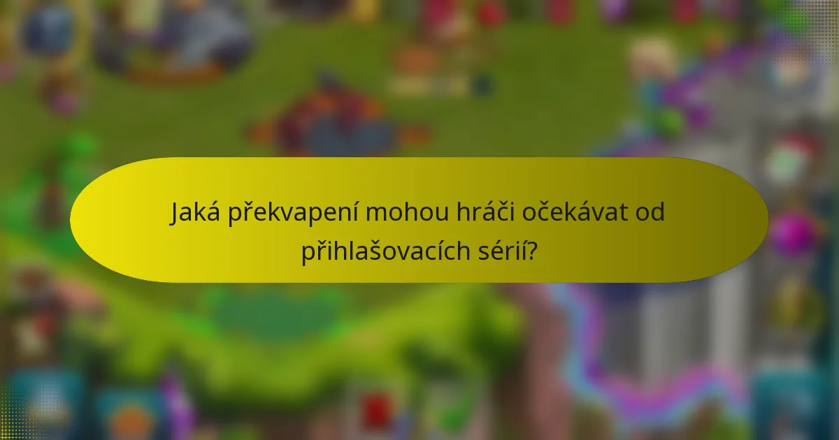 Jaká překvapení mohou hráči očekávat od přihlašovacích sérií?