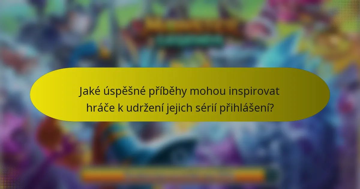Jaké úspěšné příběhy mohou inspirovat hráče k udržení jejich sérií přihlášení?
